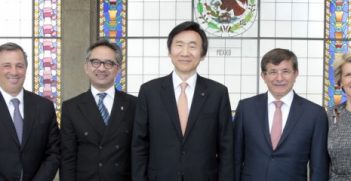 The Minister for Foreign Affairs of Mexico, Jose Antonio Meade; the Minister for Foreign Affairs of Indonesia, Marty Natalegawa;  the Minister for Foreign Affairs of the Republic of Korea, Yun Byung-se; the Minister for Foreign Affairs of Turkey, Ahmet Da