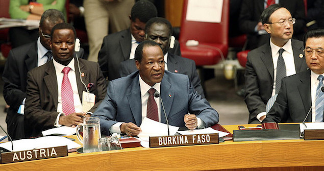 Blaise Compaoré, as President of Burkina Faso, addresses the Security Council. Image Credit: Flickr (United Nations Photo) Creative Commons. 