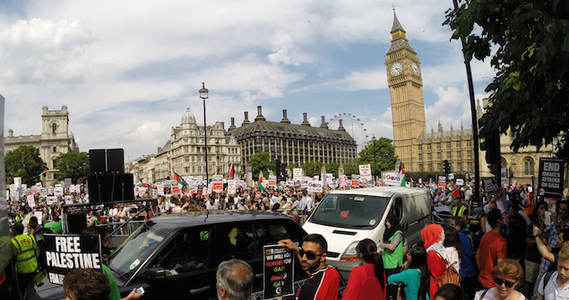 London march for Palestine, July 2014. Image credit: Flickr (Bjpcorp) Creative Commons. 