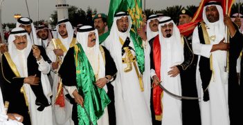 King Abdulla bin Abdulaziz Al Saud takes part in the 