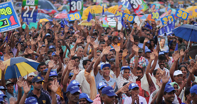 UPFA Provincial Council Election Campaign Rally. Image Credit: Flickr (President Mahinda Rajapaksa). Creative Commons.