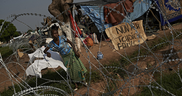 Refugee camp in Bangui, Central African Republic. Image credit: Flickr (UNHCR Photo Unit) Creative Commons.