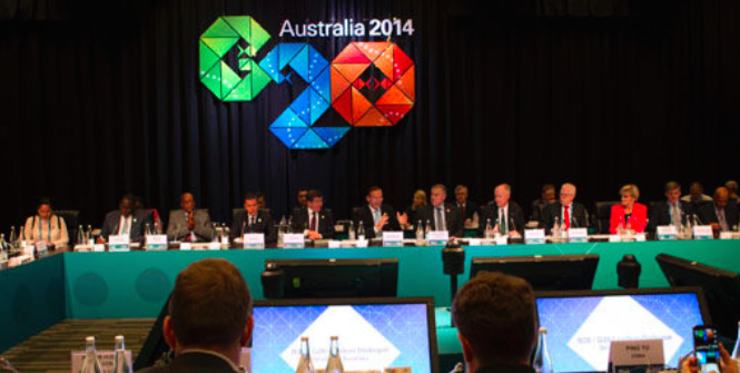Leaders meet for the 2014 G20 Conference in Australia. Photo Credit: Flickr (GovernmentZA) Creative Commons.