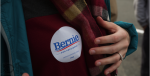 A Bernie Sanders supporter at the New Hampshire Primary on the 9th of February. Photo source: Erik J Olson (Flickr). Creative Commons.