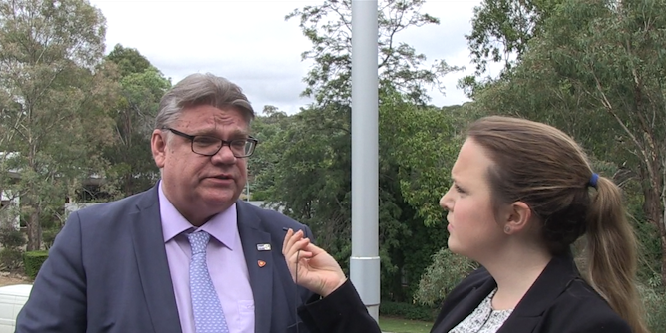 Finnish Minister for Foreign Affairs, Timo Soini.