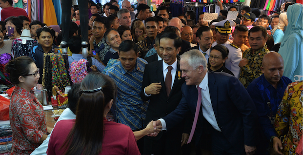 Malcolm Turnbull visiting Jakarta. Photo source: Australian Embassy Jakarta (Flickr). Creative Commons.