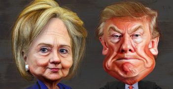 Hillary Clinton and Donald Trump. Photo credit: DonkeyHotey (Flickr) Creative Commons