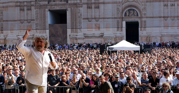 Beppe Grillo. Photo Credit: Giovanni Favia (Flickr) Creative Commons