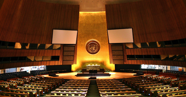Empty UN General Assembly Building Photo Credit: Patrick Gruban (Wikimedia Commons) Creative Commons