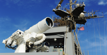 Laser Weapons System Aboard USS Ponce Photo Credit: John F. Williams (Wikimedia Commons) Creative Commons