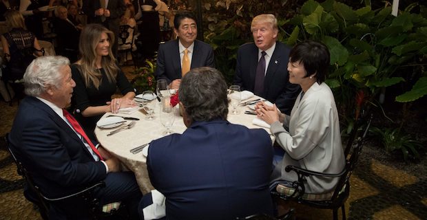 From Facebook - Trump meeting with Abe at Mar-a-Lago