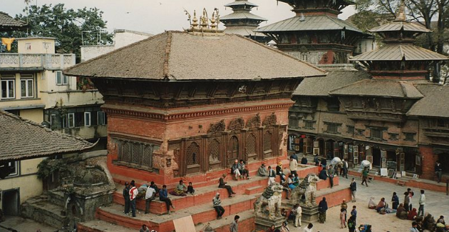 Durbar Square, Kathmandu. Bernard Gagnon (Wikimedia Commons).