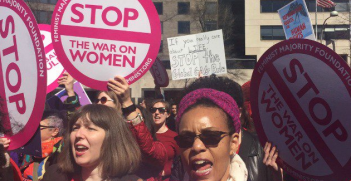 Women protest the Global Gag Rule in Washington DC: @zesty_leftwing