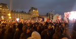Macron's victory speech crowd. Photo from Arnaud Devigne‏'s Twitter account.