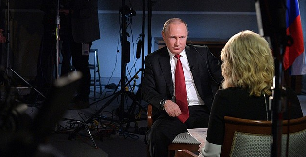 Vladimir Putin's interview with Megyn Kelly. Photo: The Kremlin