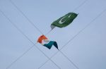 Indian and Pakistani flags/ credit: Flickr user Global Panorama