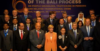 Foreign Minister Julie Bishop co-chairing a previous Bali Process/ Credit: Australian Embassy Jakarta