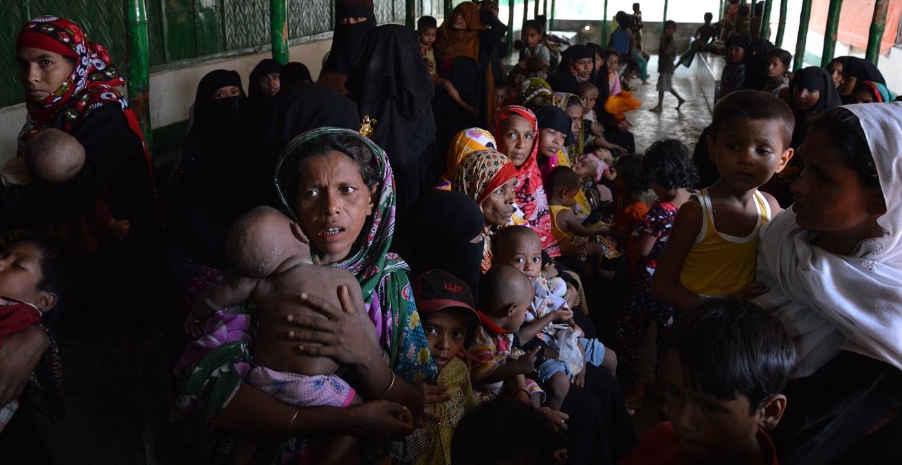 A group of Rohingya refugees