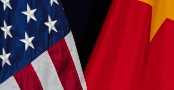 U.S. and China flags at the 23rd Session of the U.S. China Joint Commission on Commerce and Trade