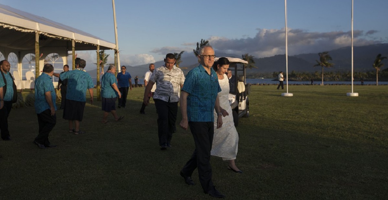 Prime Minister Malcolm Turnbull and Senator Concetta Fierravanti-Wells attending the Pacific Islands Forum