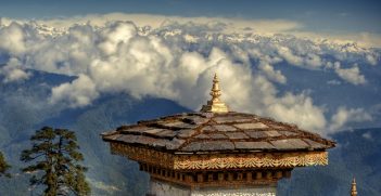 Bhutan sits between two ambitious neighbours