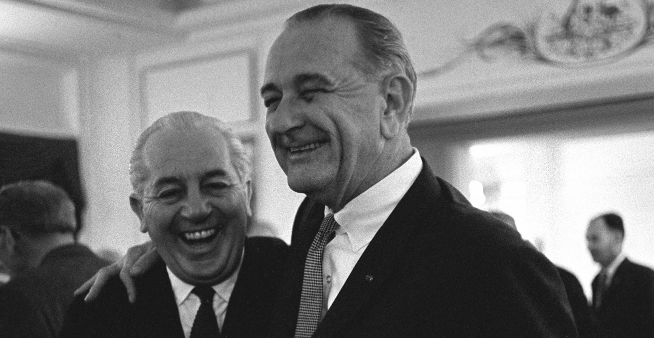 Harold Hold meets American President Lyndon Johnson