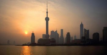Dawn breaks in Shanghai