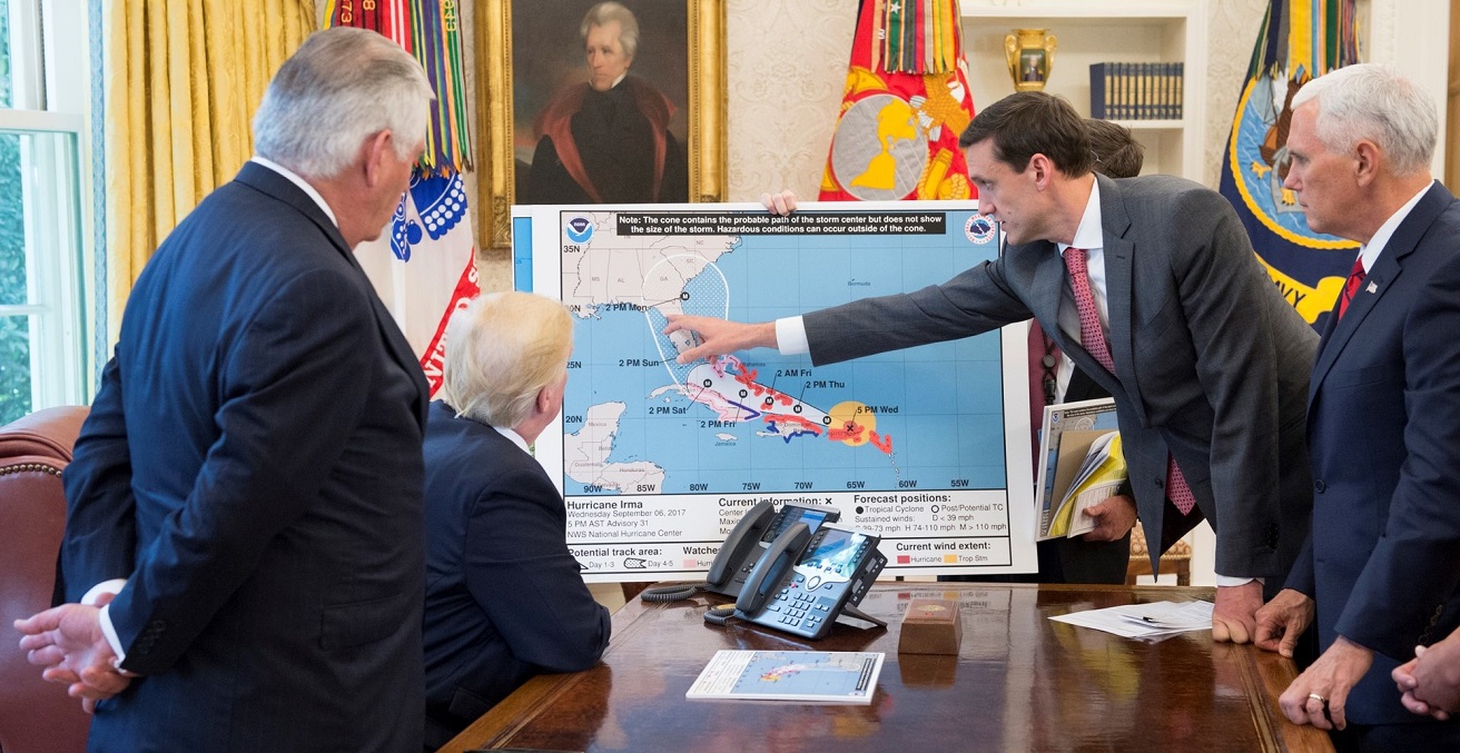 Trump briefed on Hurricane Irma earlier this year