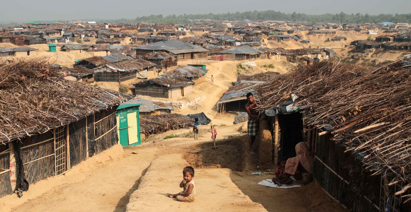 A refugee camp for Rohingya located in Bangladesh