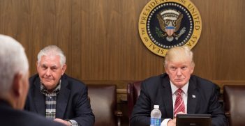 Trump meets with Rex Tillerson and Mike Pence