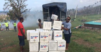 Relief supplies provided by Australian and UNICEF Pacific reaching communities in Tailevu. Source: DFAT https://bit.ly/3wxzBx3