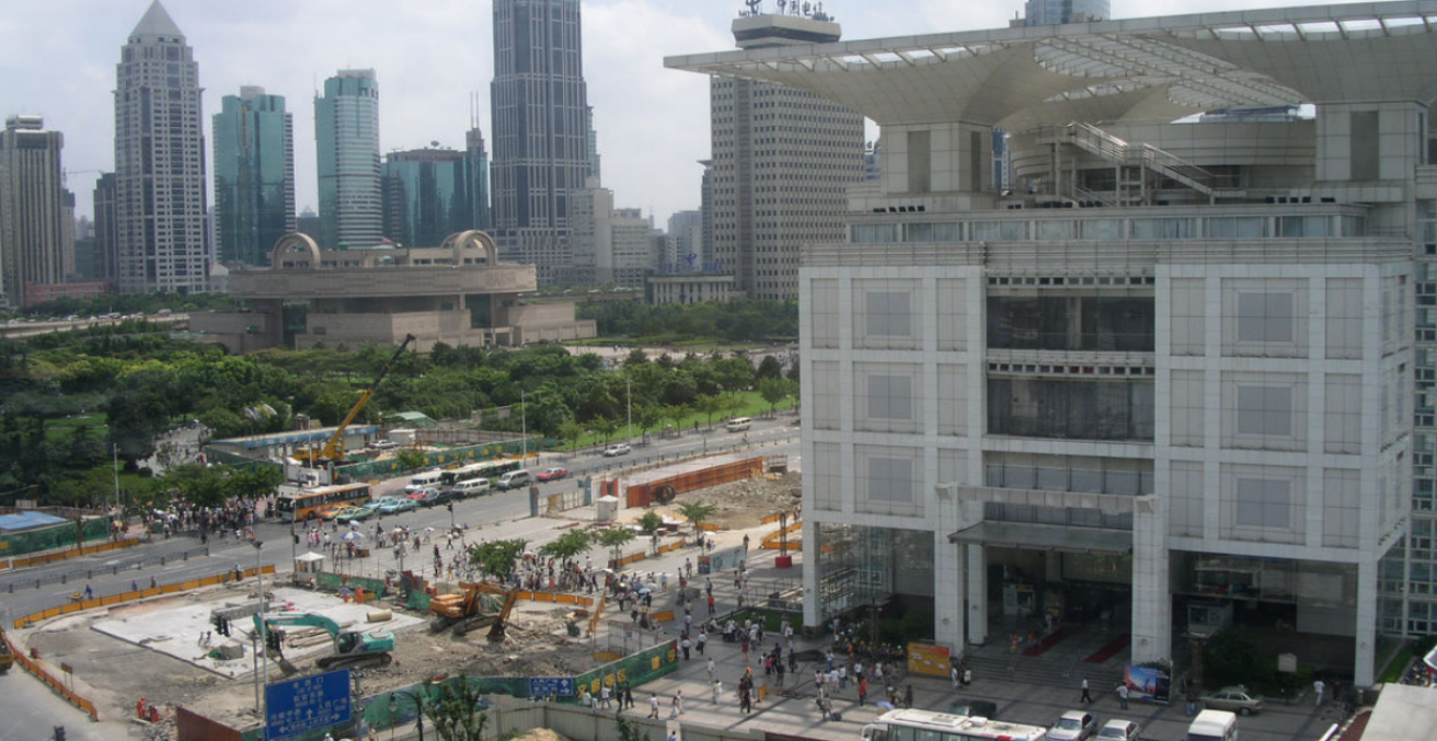 Shanghai Urban development centre on people's square (credit: Flickr)
