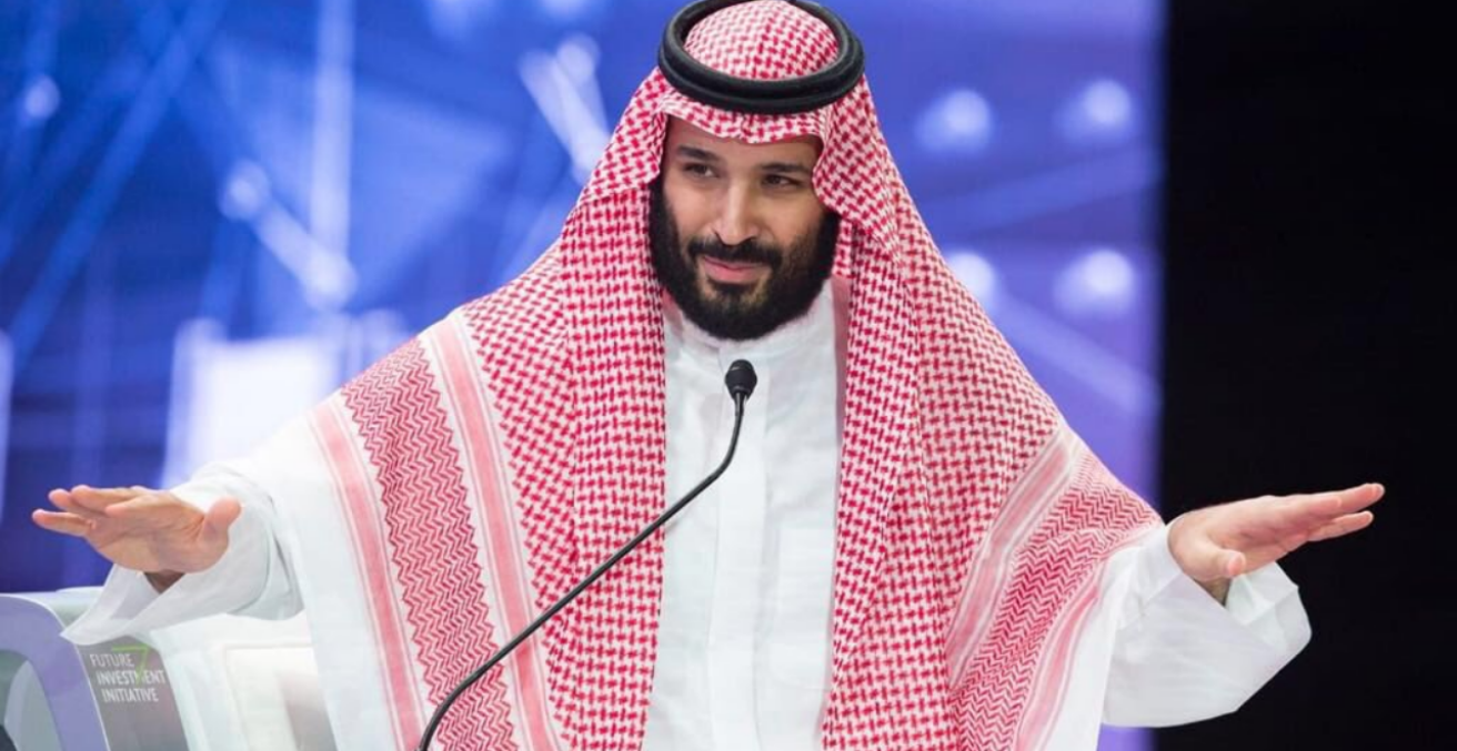 Saudi Arabia's Crown Prince Mohammad bin Salman at Davos in the Dessert, 26 October 2018 (Credit: Twitter @Amjadt25)