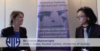 The Australian Outlook Editor, Tommy Chai, interviewed Dr Elsina Wainwright AM  from the US studies Centre at the 2018 AIIA National Conference on 15 October.