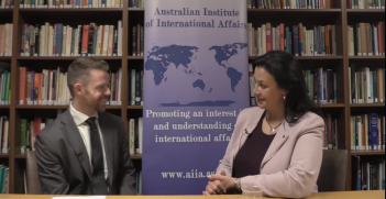 AIIA National researcher Matt Longworth interviewed Her Excellency Ivanna Klympush-Tsintsadze, the Vice Prime Minister of Ukraine for European and Euro-Atlantic Integration, at the AIIA ACT on 22 October 2018.