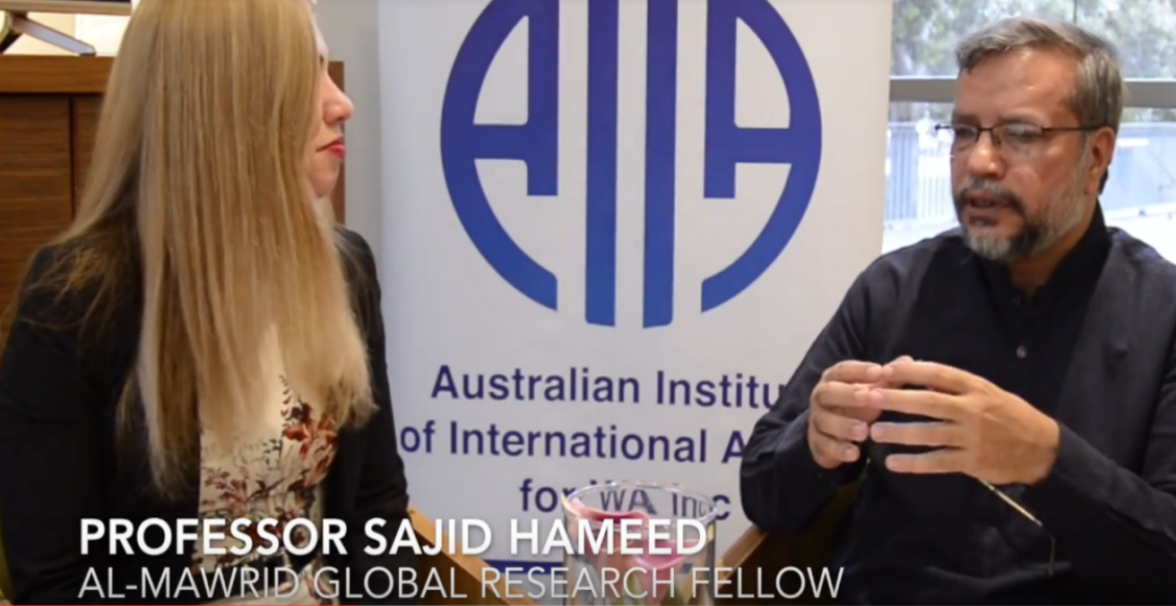 Flavia Bellieni Zimmermann from the Australian Institute of International Affairs in Western Australia, discussed Blasphemy Law and Islam with Al-Mawrid Global Research Fellow, Professor Sajid Hameed, through the UWA Centre for Muslim States and Societies.