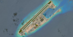 Land reclamation on Fiery Cross Reef, Spratly Islands; Image source: Center for Strategic & International Studies’ Asia Maritime Transparency Initiative. 
