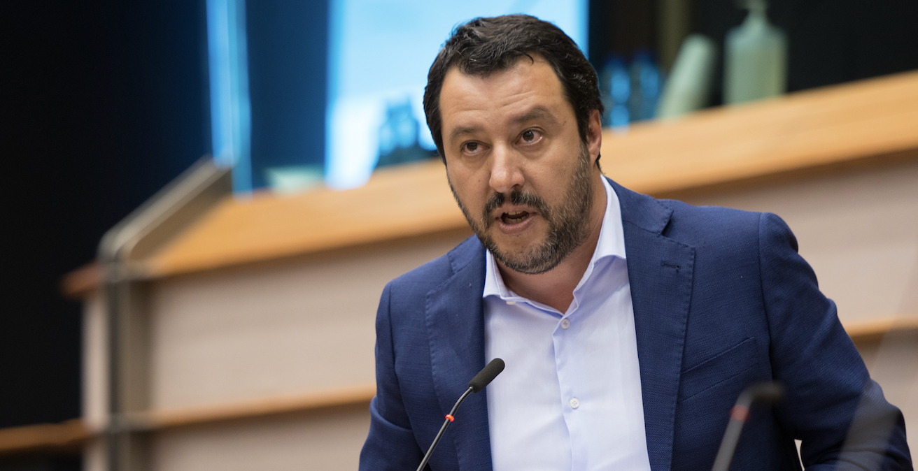 Matteo Salvini addresses the European Parliament in 2017. Source: European Parliament on Flickr