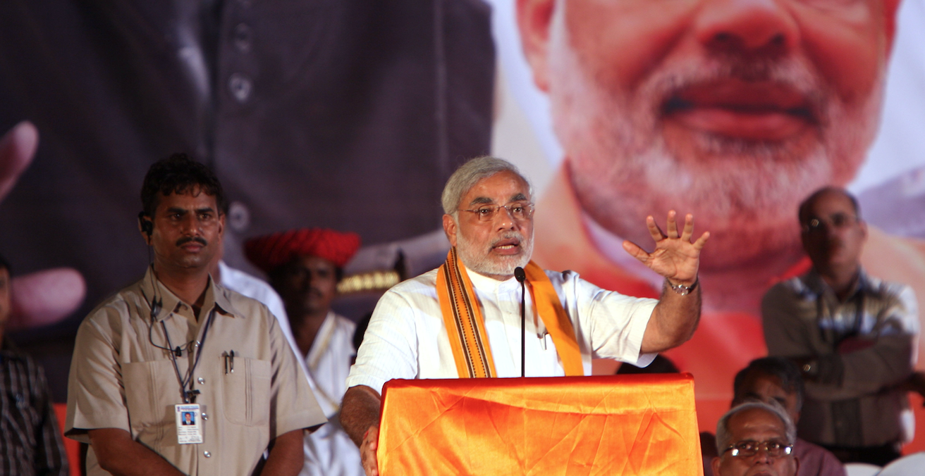 Modi campaigning leading up to the election. Source: Flickr http://bit.ly/2WcZ14M 