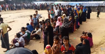 Rohingya refugees in refugee camp in Bangladesh, 2017. Source: Voice of America
