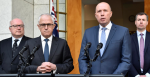 Malcolm Turnbull and Peter Dutton at announcement in 2017 of the new Home Affairs portfolio. Source: The Conversation 
https://counter.theconversation.com/content/121047/count.gif?distributor=republish-lightbox-advanced