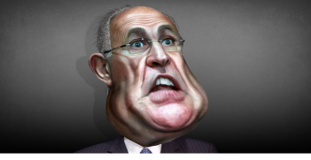 Caricature of Rudy Giuliani, Source: DonkeyHotey, Flickr, https://bit.ly/2o1a3L3