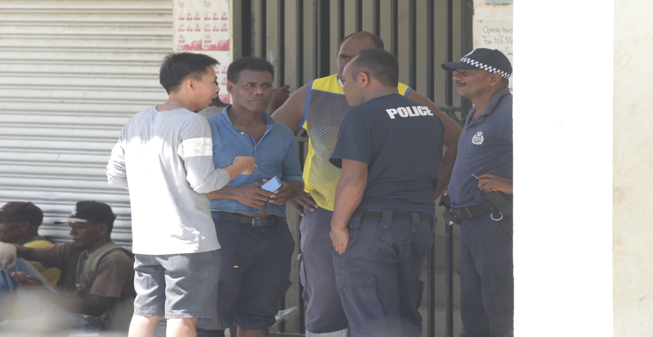  Police collect evidence on looting of Chinese stores near the Honiara International Airport in April 2019, Source: Dr Anouk Ride 