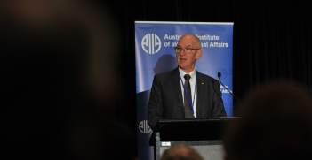 Allan Gyngell delivers his keynote speech at AIIA19.