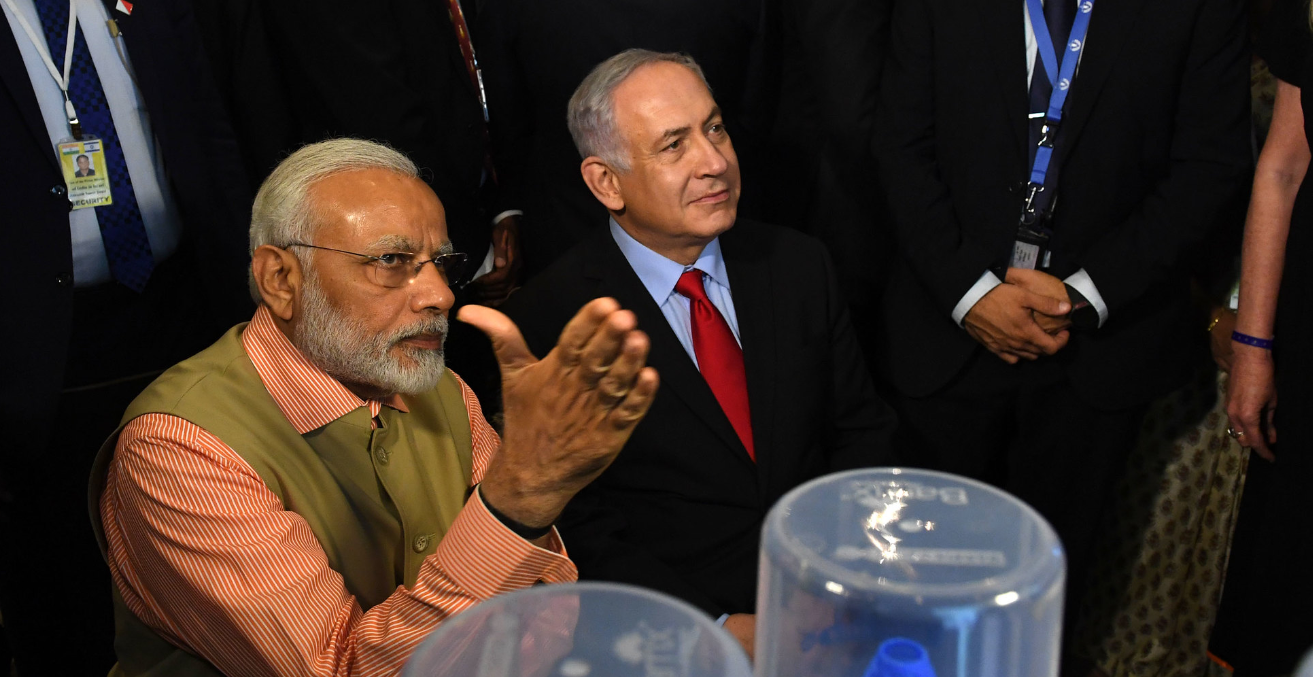 Modi and Netanyahu in 2017. Source: Flickr.
