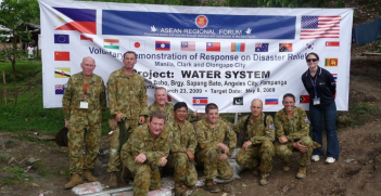 Engineers from the Australian Defence Force participated in an ASEAN disaster response exercise which included providing a cleaner, healthier water supply for the local people through the construction of a water purification system and a well in Sapang Bato, Philippines. Source: Claire McGeechan, AusAID https://bit.ly/39PCiyQ