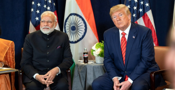 President Donald J. Trump and India’s Prime Minister Narendra Modi participate in a bilateral meeting Tuesday, September 24, 2019, at the United Nations Headquarters in New York City. Source: Shealah Craighead https://bit.ly/2T8Tfxt