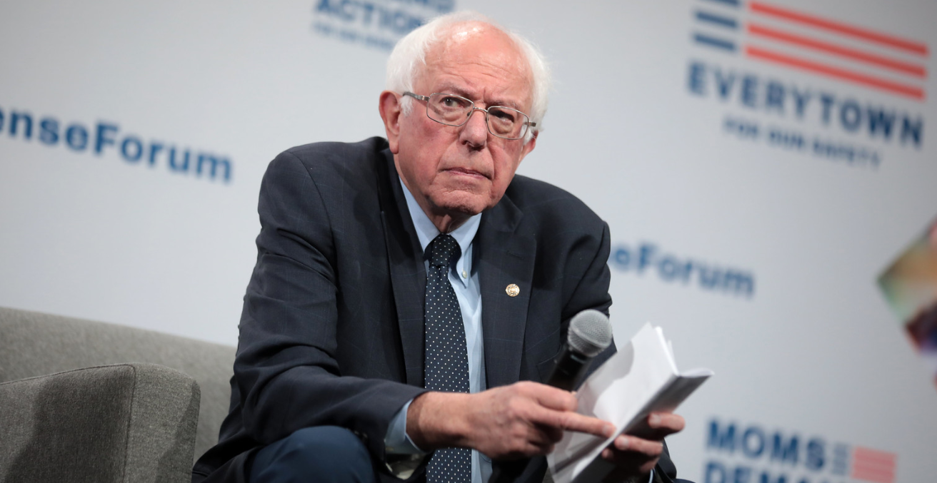 U.S. Senator Bernie Sanders speaking with attendees at the Presidential Gun Sense Forum hosted by Everytown for Gun Safety and Moms Demand Action at the Iowa Events Center in Des Moines, Iowa. Source: Gage Skidmore https://bit.ly/2VBGVIM