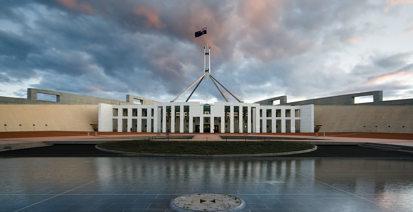 Parliament House, Canberra, Australia. Source:  JJ Harrison https://bit.ly/2zmoXkx