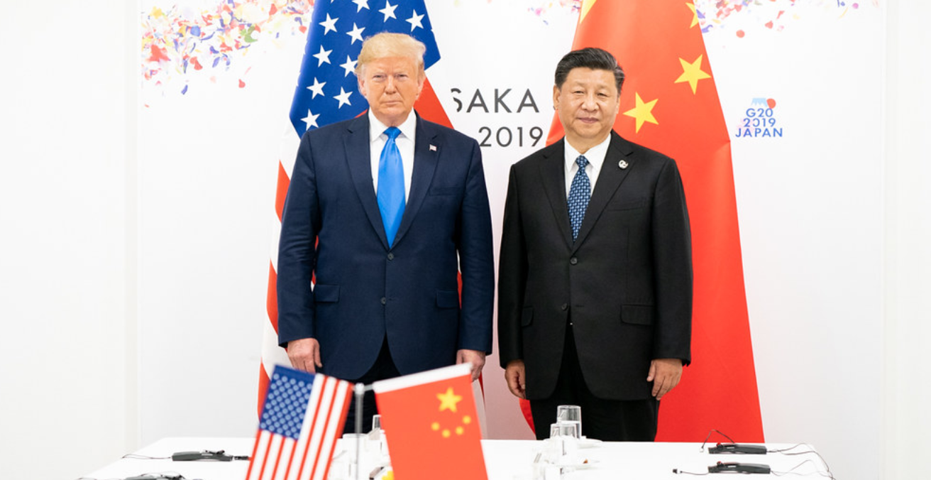President Donald J. Trump joins Xi Jinping, President of the People’s Republic of China, at the start of their bilateral meeting Saturday, June 29, 2019, at the G20 Japan Summit in Osaka, Japan. Source: Official White House Photo by Shealah Craighead https://bit.ly/2UxQyrf